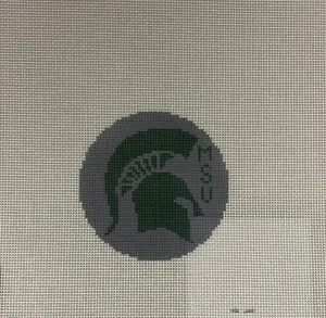 * Hedgehog Needlepoint Michigan State Collegiate Round