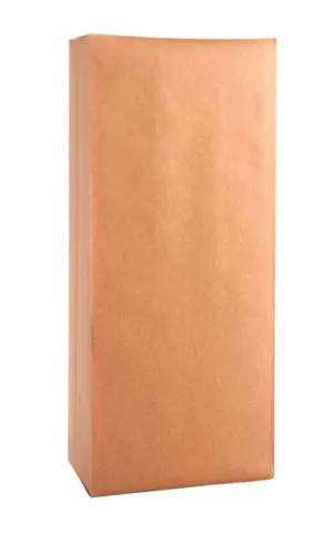 10 Foil Gusseted Bags with Valve (Natural Kraft) 5-6 lbs.
