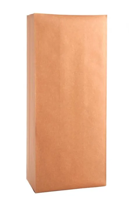 10 Foil Gusseted Bags with Valve (Natural Kraft) 5-6 lbs.
