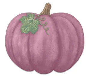 12"L x 11"H Metal/Embossed Pumpkin Sign: Mulberry -MD115167