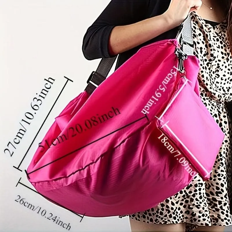 2-in-1 Foldable Travel Shoulder Bag Set – Lightweight Oxford Cloth