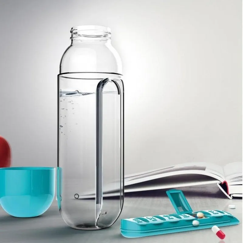 2-in-1 Medicine Pillbox Water Bottle
