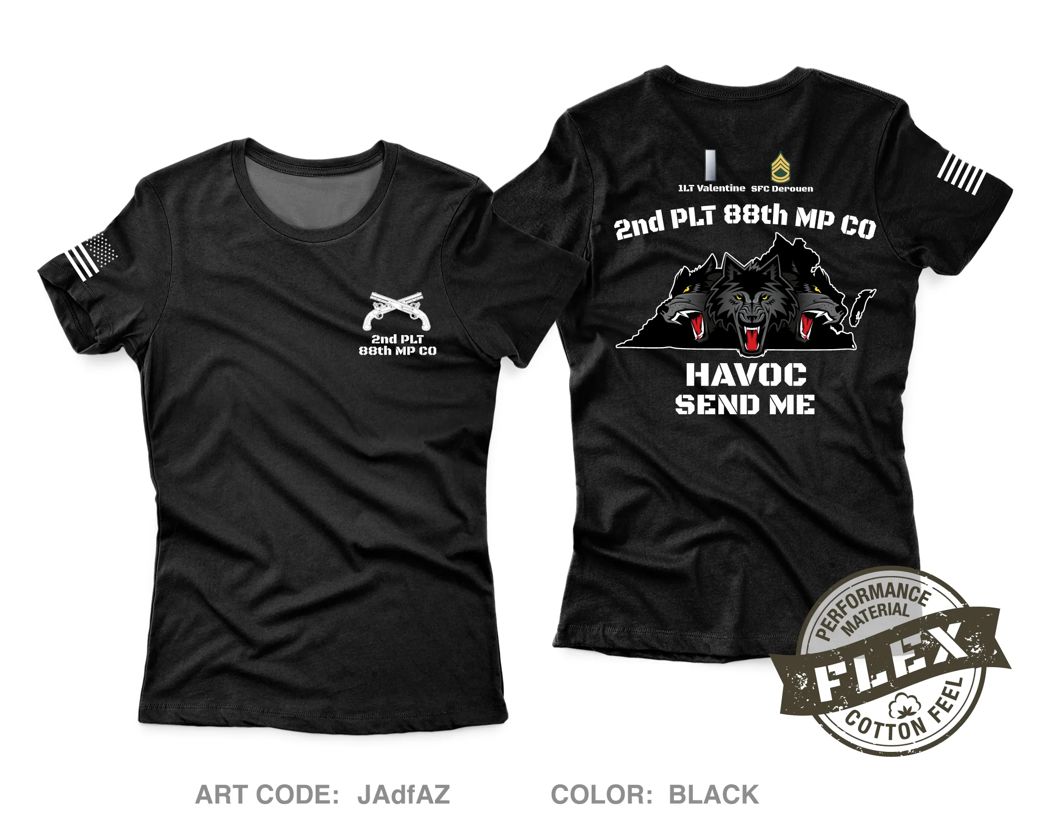 2nd PLT/ 88th MP CO Core Women's SS Flex Performance Tee - JAdfAZ