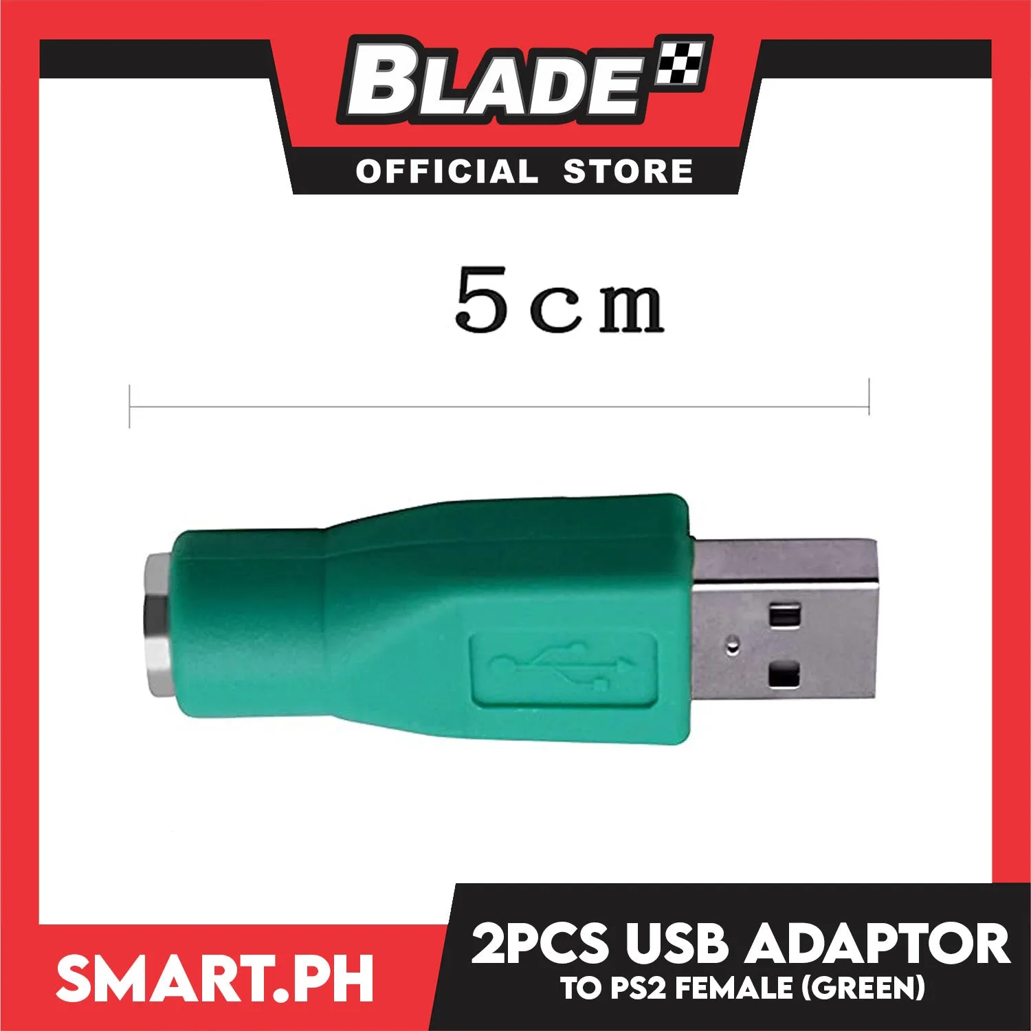 2Pcs USB Male to for PS/2 Female Adapter Converter (Green) for Keyboard Mouse with PS/2 Interface
