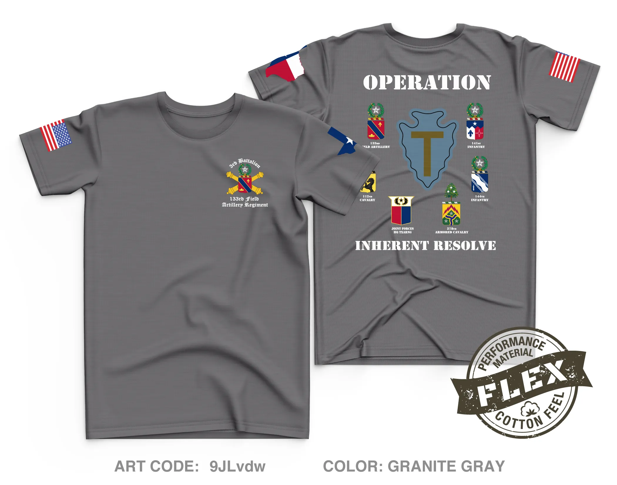 3-133rd FA Core Men's SS Flex Performance Tee - 9JLvdw