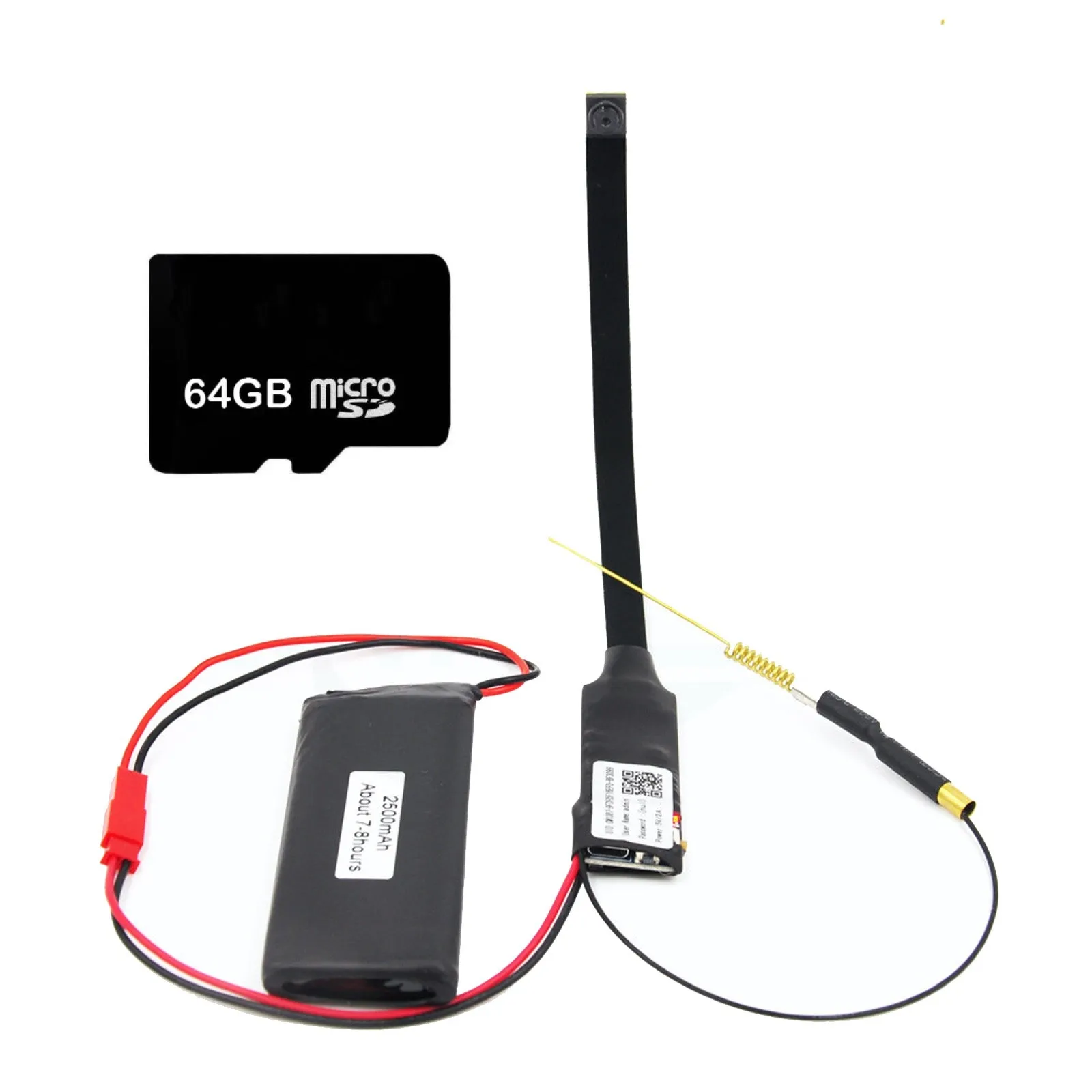4K UHD Wireless Wi-Fi 8MP Pin Hole Camera Video Recorder Module Remote Control / 5000mA Battery