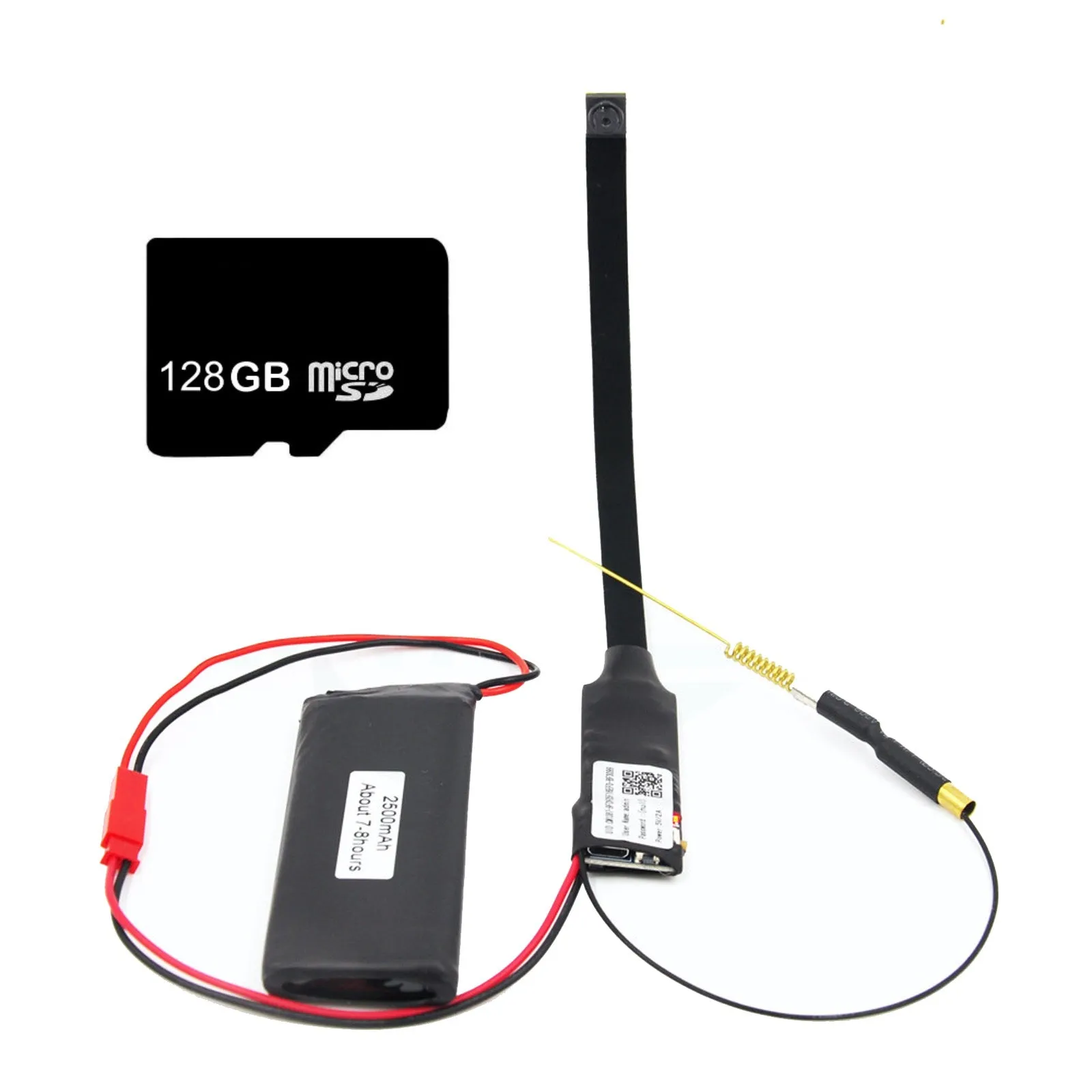 4K UHD Wireless Wi-Fi 8MP Pin Hole Camera Video Recorder Module Remote Control / 5000mA Battery