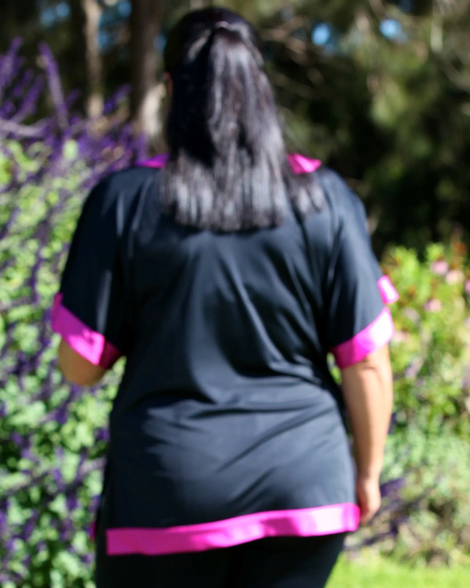 Active Kaftan Coverall - Black/Pink