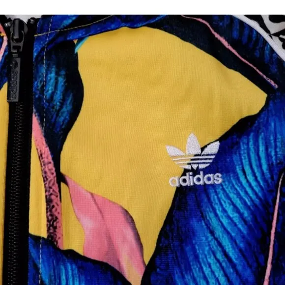 Adidas Originals X Farm Tropical Leaf Palm Top Track Jacket Size Medium