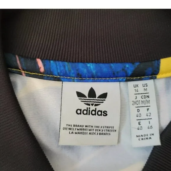 Adidas Originals X Farm Tropical Leaf Palm Top Track Jacket Size Medium
