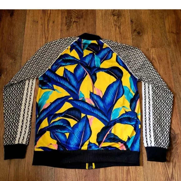 Adidas Originals X Farm Tropical Leaf Palm Top Track Jacket Size Medium
