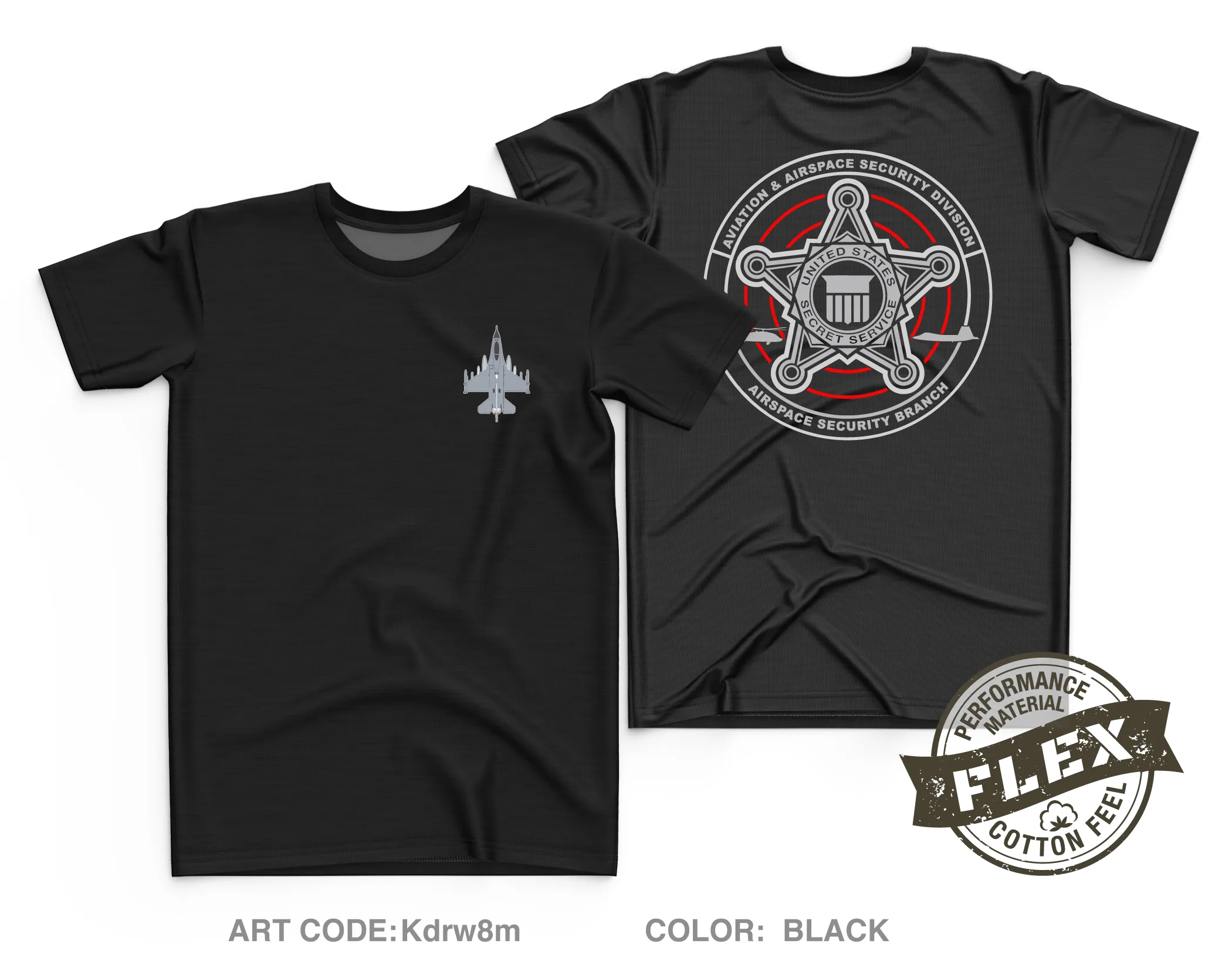 Airspace Security Branch Core Men's SS Flex Performance Tee - Kdrw8m
