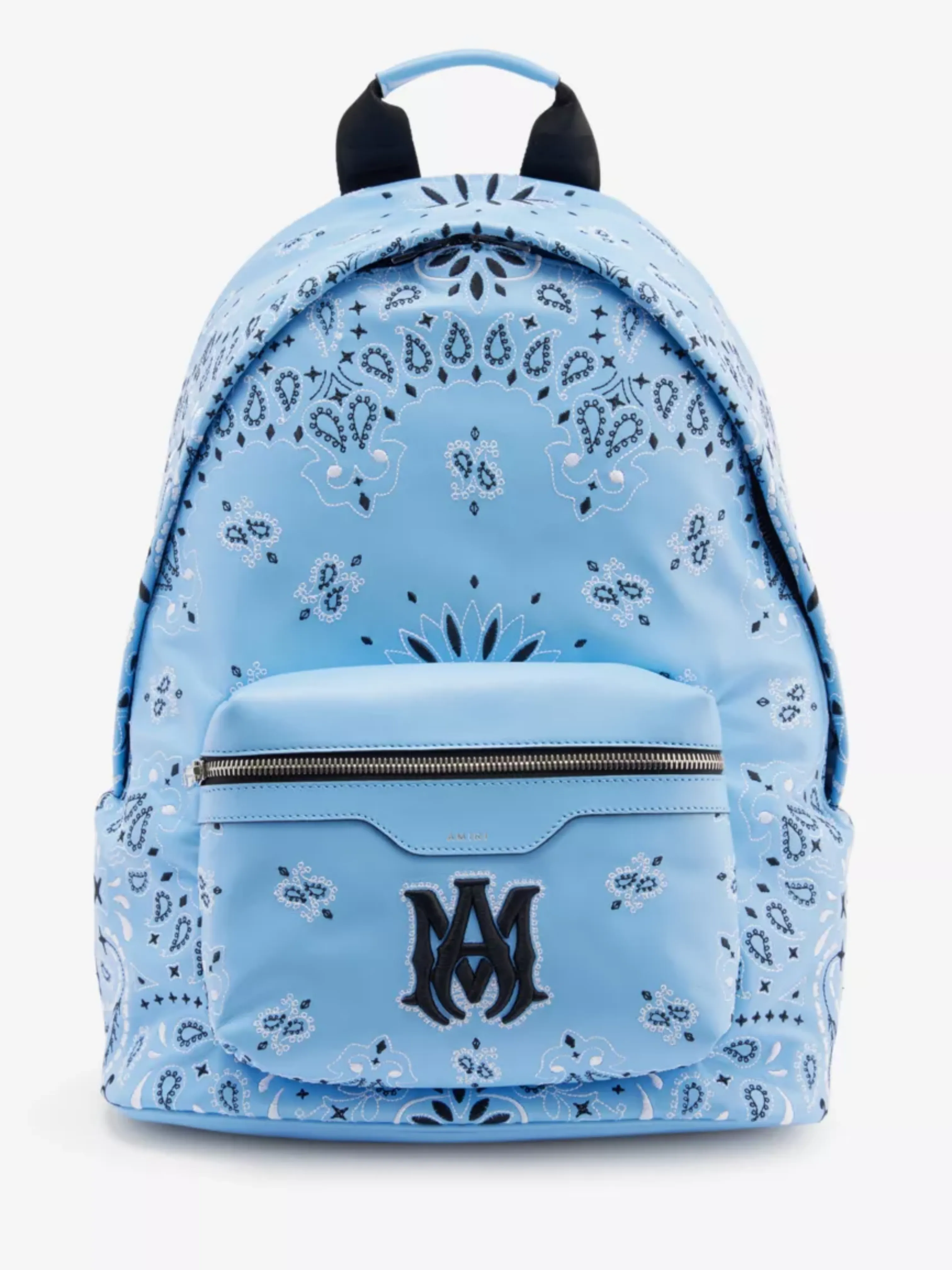 AMIRI BANDANA LEATHER BACKPACK CAROLINA BLUE