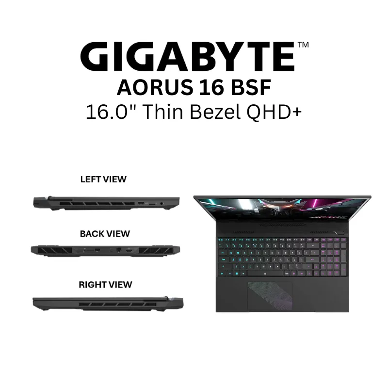 AORUS 16 BSF 16.0" QHD 2560x1600 240Hz/i7-13700H / RTX4070 / 1TB SSD 16GB