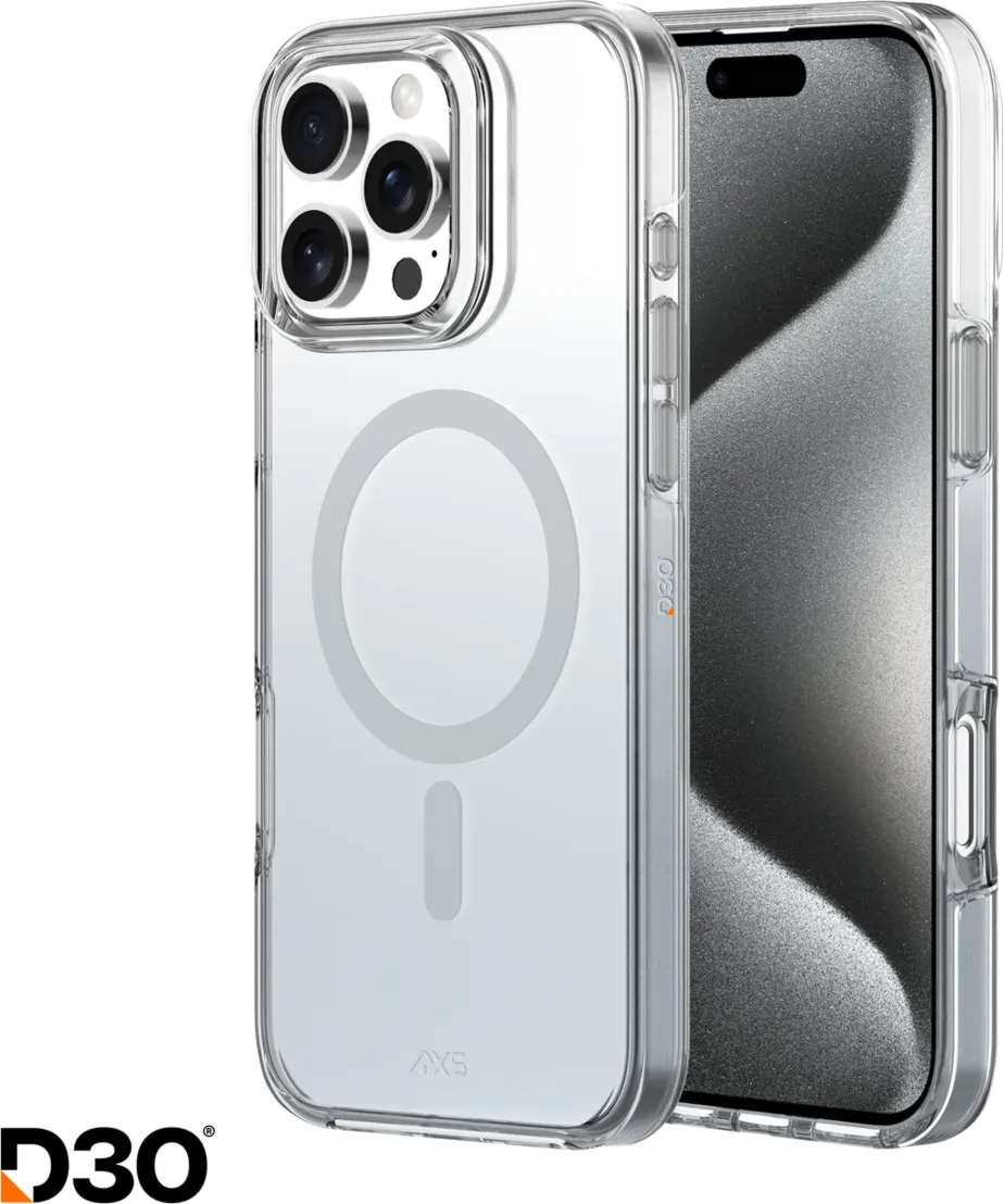 AXS Crystal Shield D3O® Magsafe Compatible Apple iPhone 16 Pro Max | Mist Grey Gradient