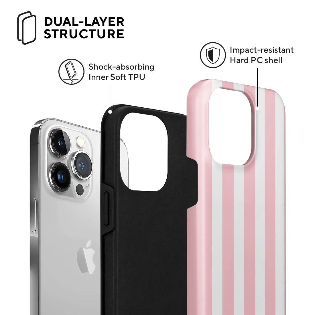 Baby Pink Stripe - iPhone 13 Pro Case
