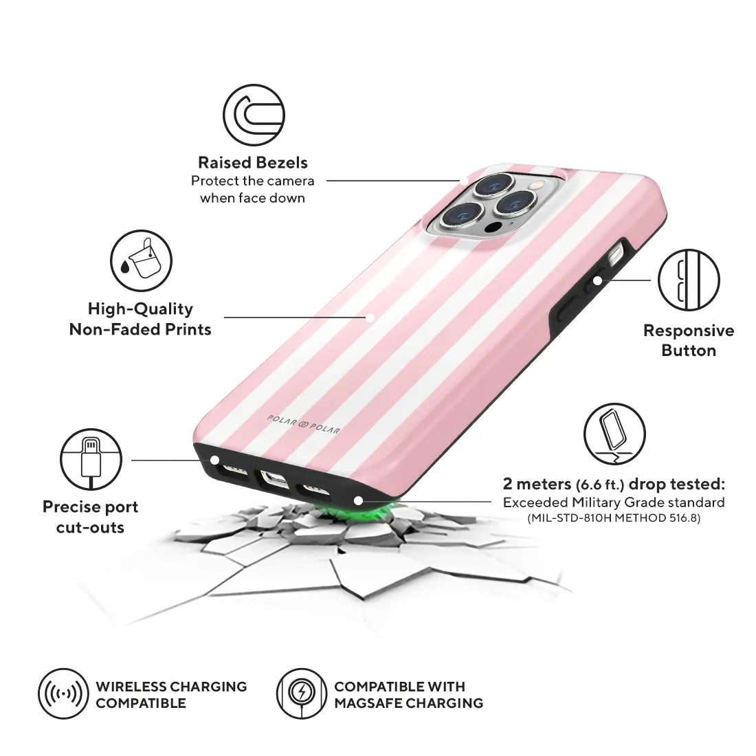 Baby Pink Stripe - iPhone 13 Pro Case