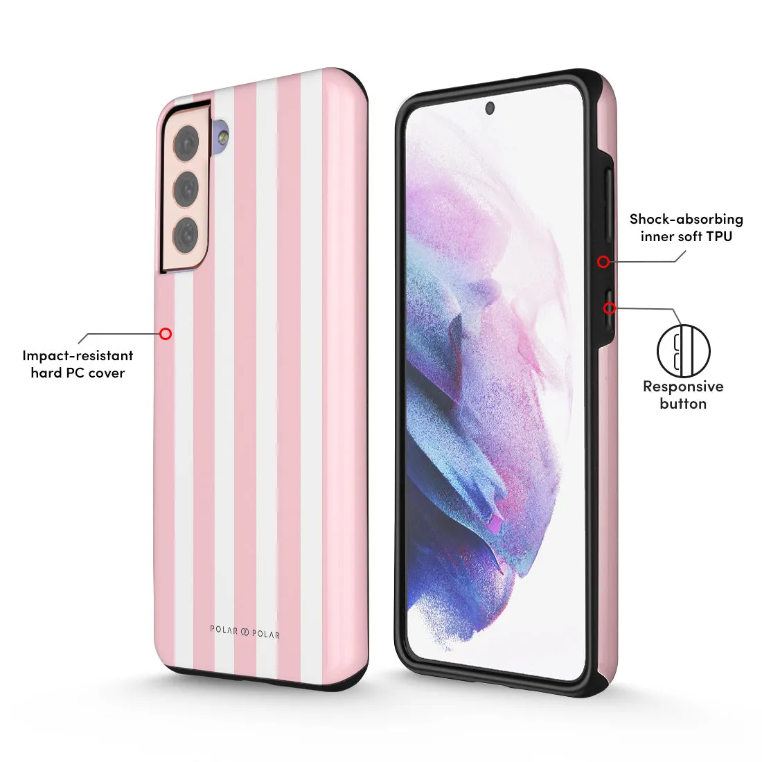 Baby Pink Stripe - Samsung Galaxy S21 Plus 5G Case