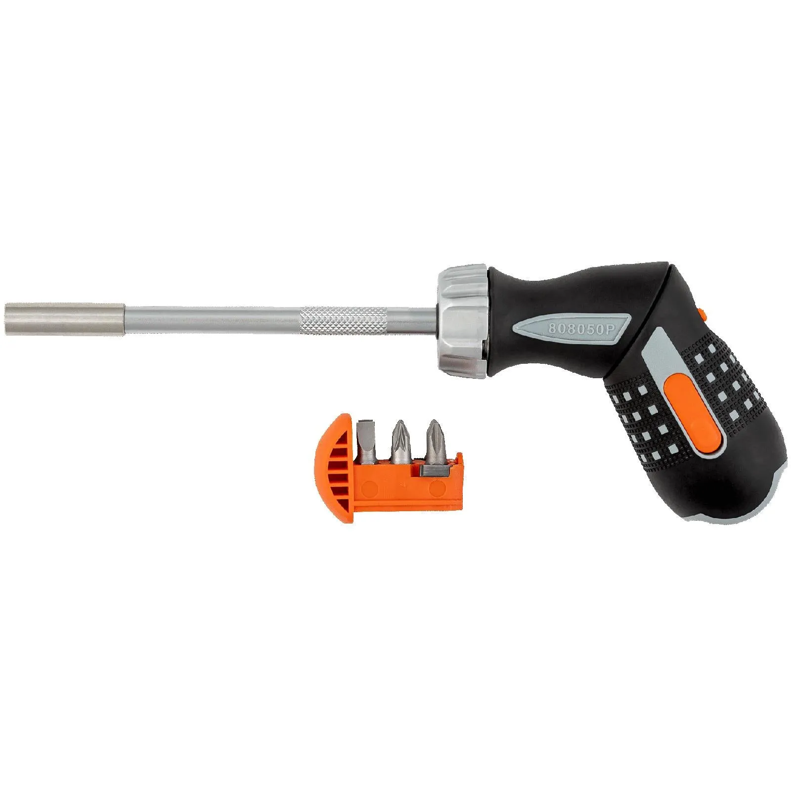 Bahco Ratchet Screwdriver Pistol Grip with 1/4" Hex Bits Phillips Slotted