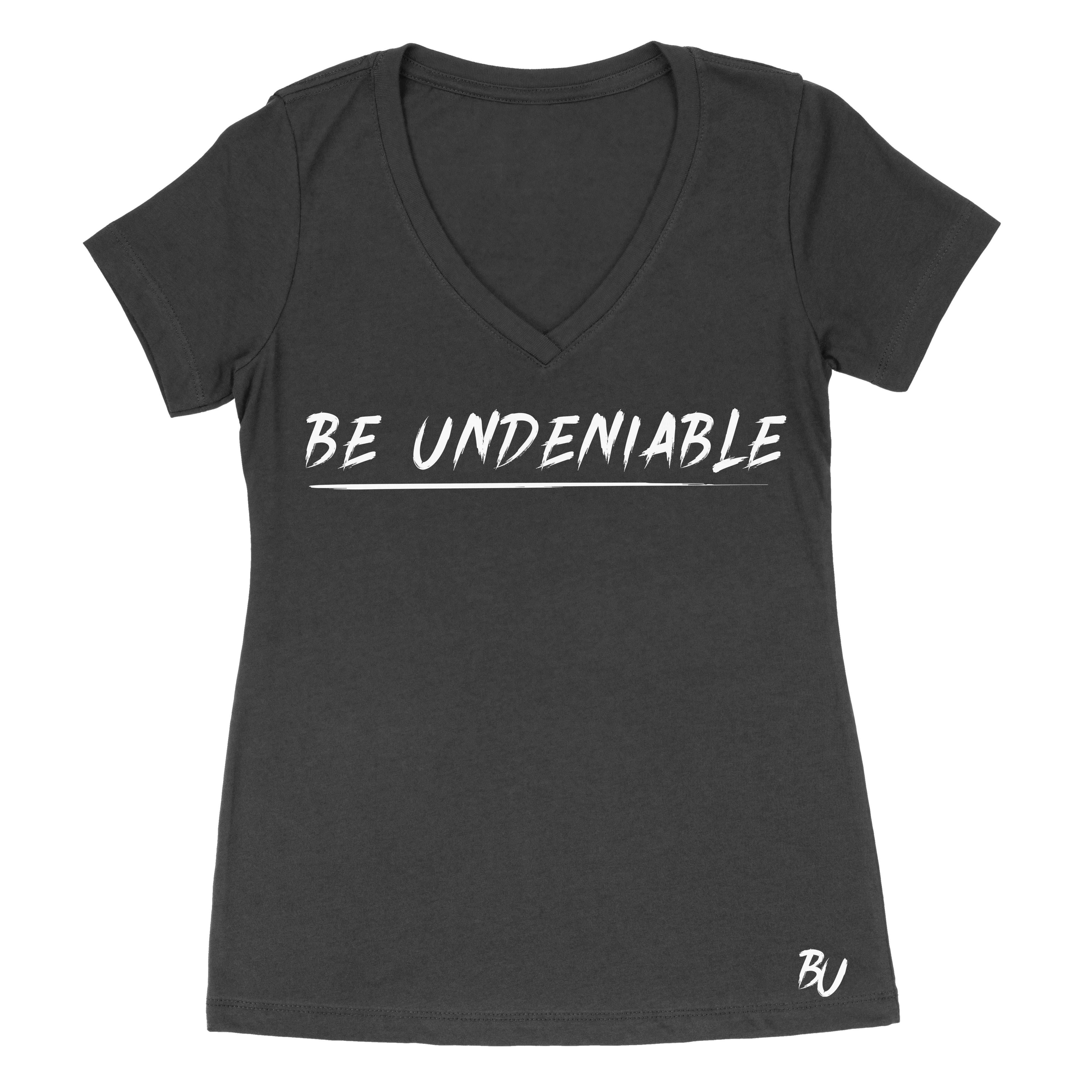 Be Undeniable Women's V-Neck Tee (Black)