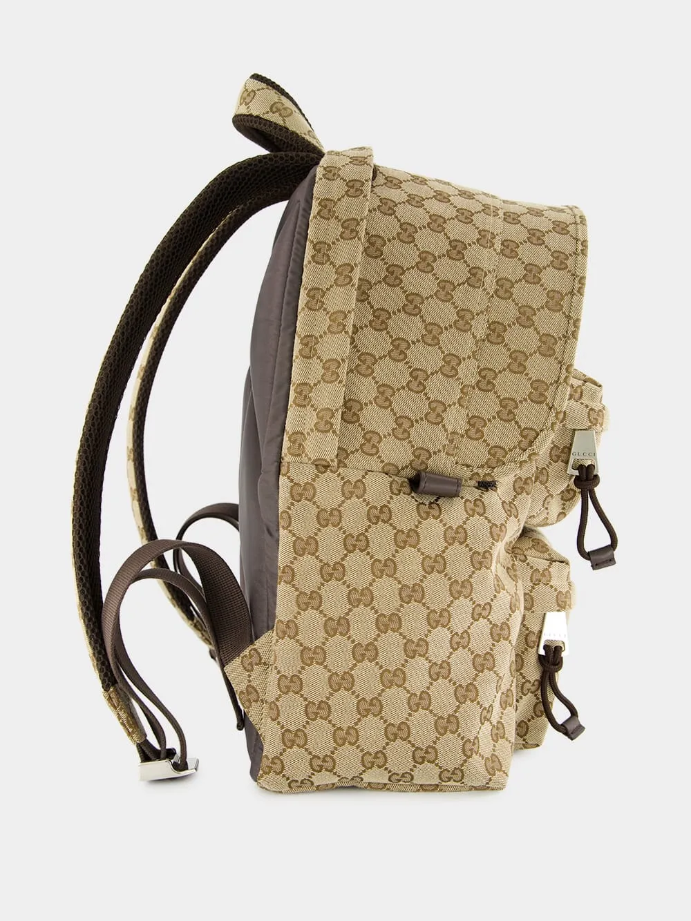 Beige Medium Backpack with GG Logo