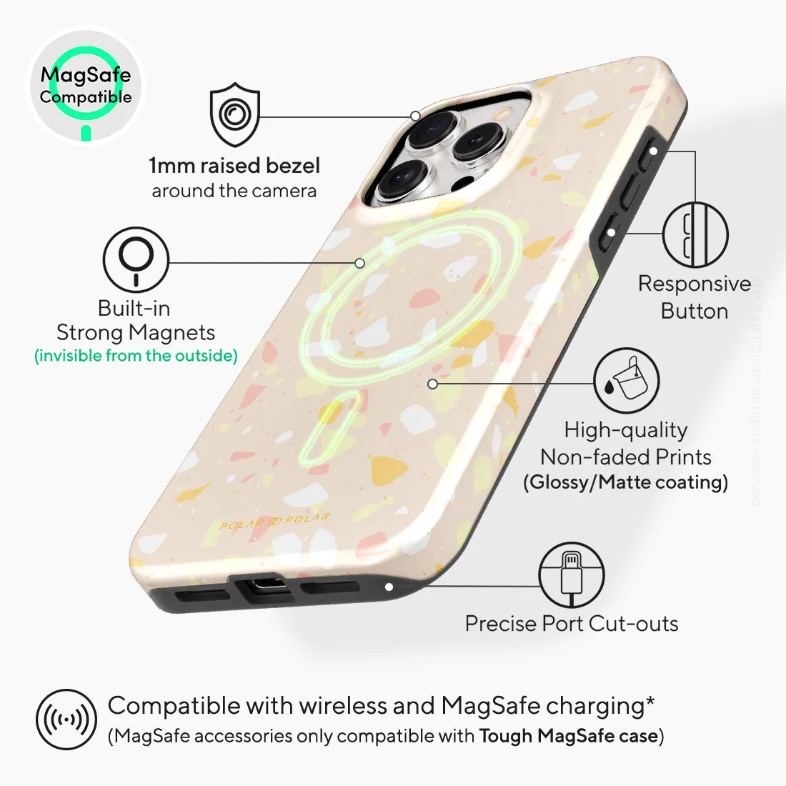 Beige Terrazzo - iPhone 15 Pro Max Case