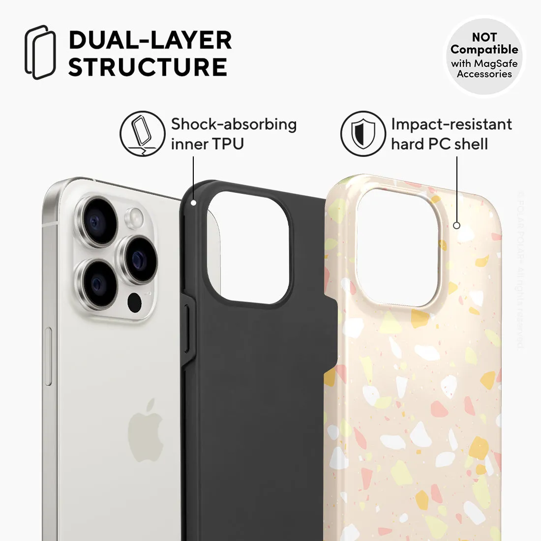 Beige Terrazzo - iPhone 15 Pro Max Case