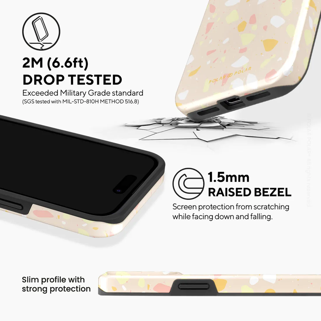 Beige Terrazzo - iPhone 15 Pro Max Case