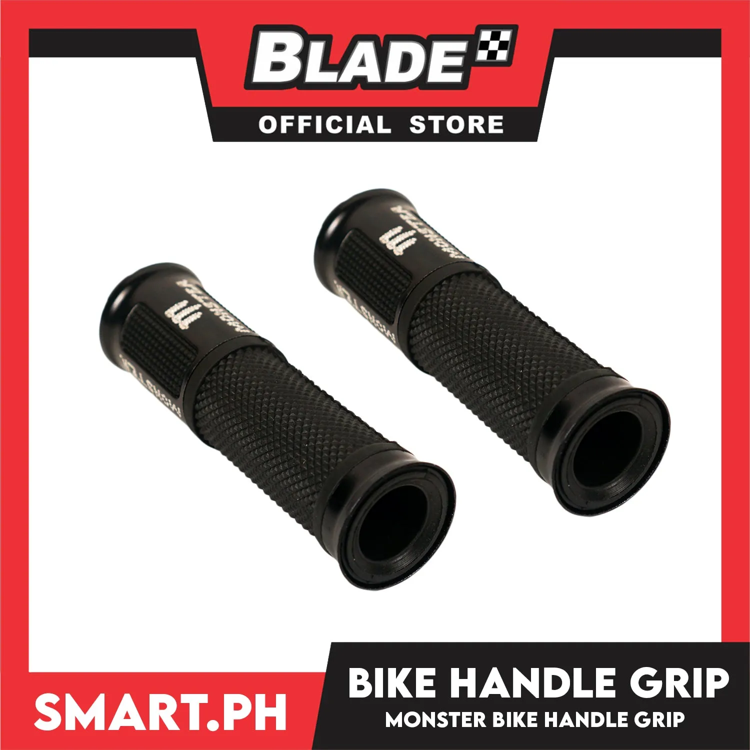 Bicycle Monster Handle Grip (Black) Comfortable Handlebar Rubber, Non-Slip
