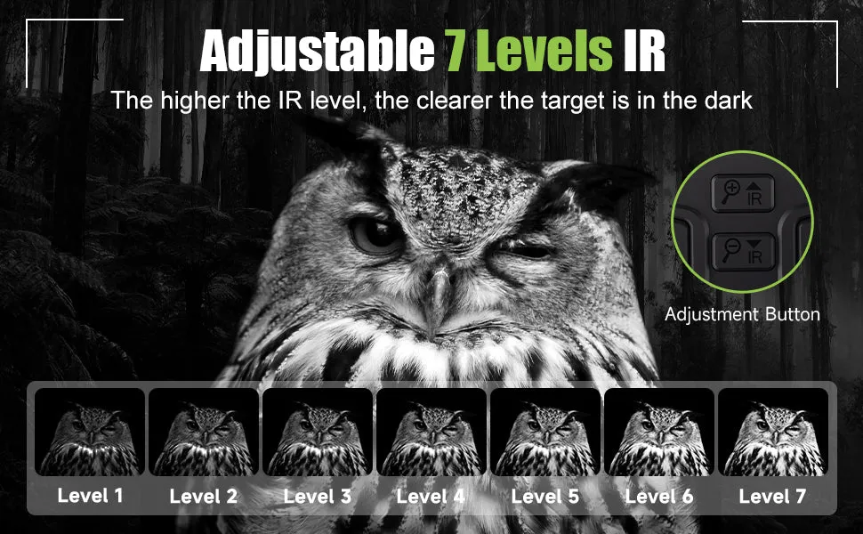 (Black & White) 4K Night Vision Binoculars with Large Screen & Rechargeable Lithium Battery