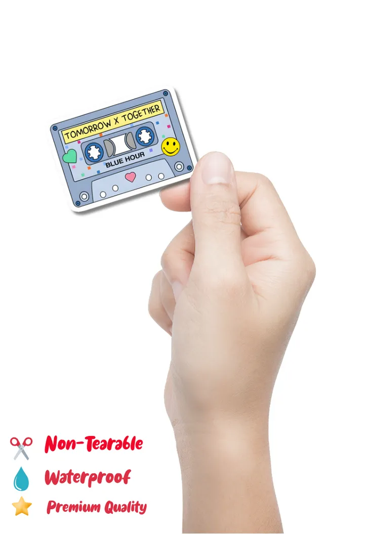 Blue Hour Cassette Tape KPOP Sticker
