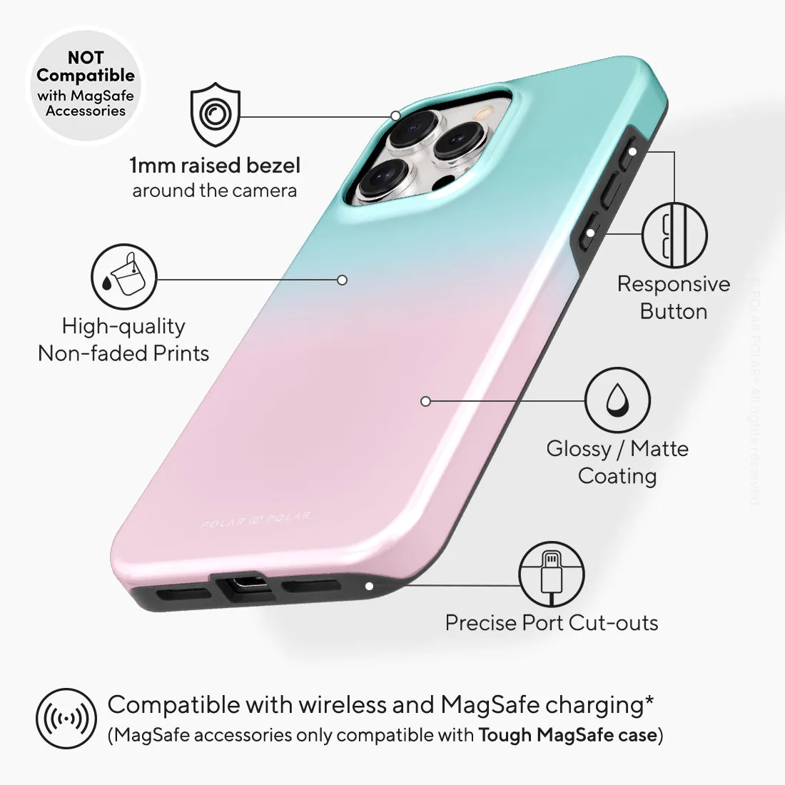 Blue Pink Pastel Custom - iPhone 15 Pro Max Case