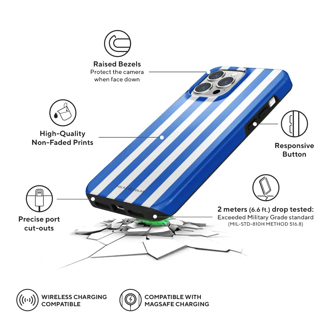 Blue Stripe Custom - iPhone 13 Pro Max Case