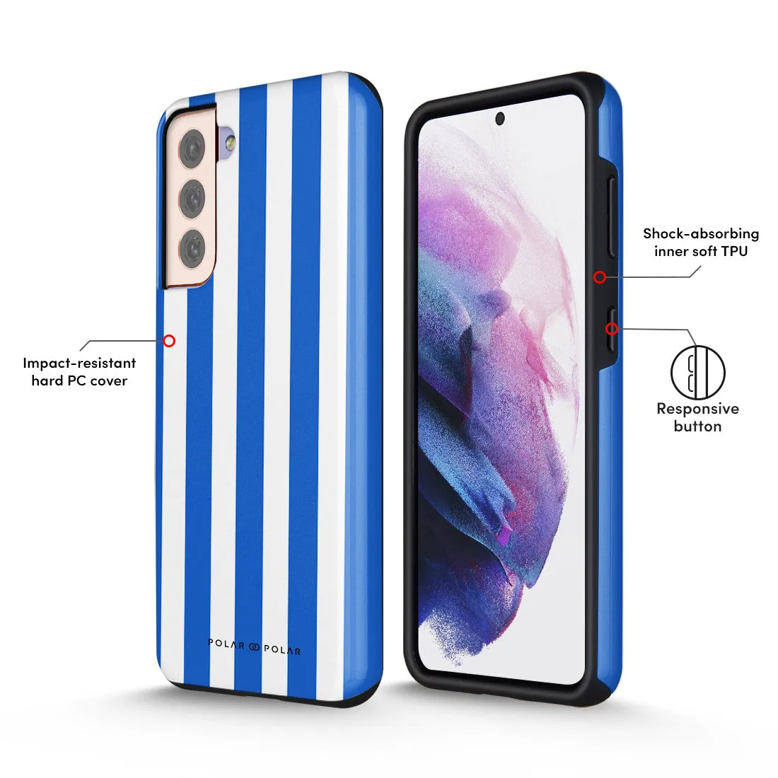 Blue Stripe Custom - Samsung Galaxy S21 5G Case