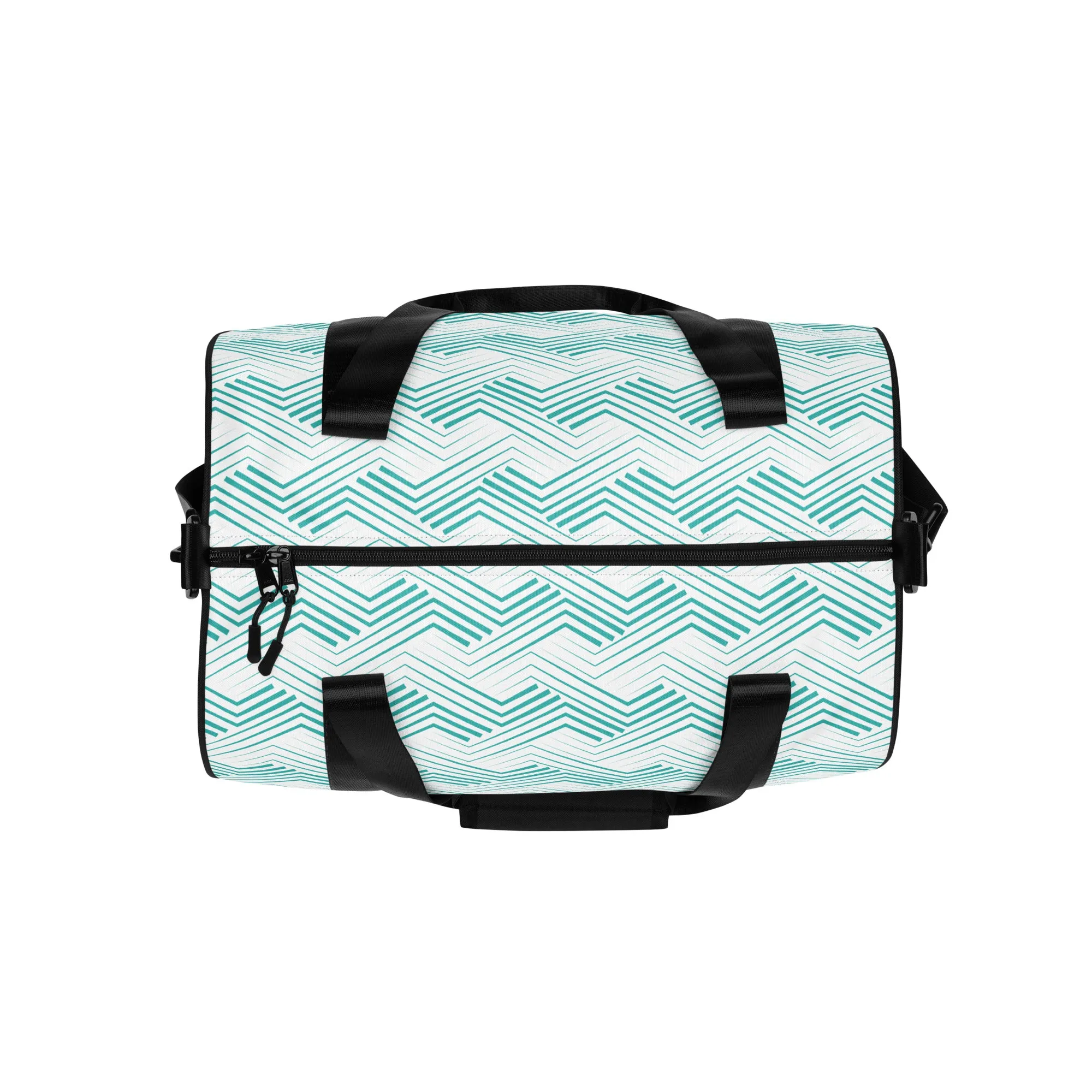 Blue Zigzag Pattern - Sustainably Made Gym Bag