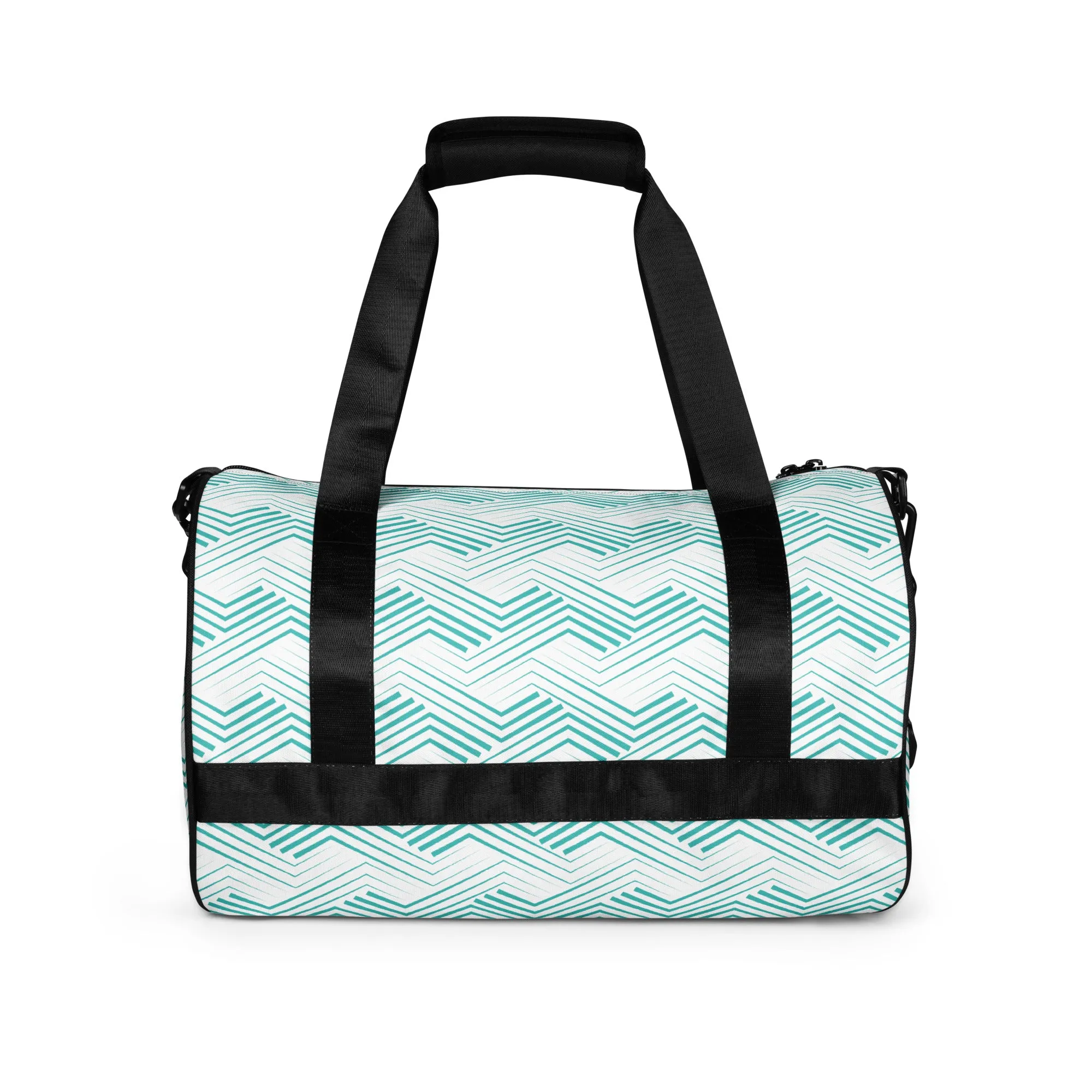 Blue Zigzag Pattern - Sustainably Made Gym Bag