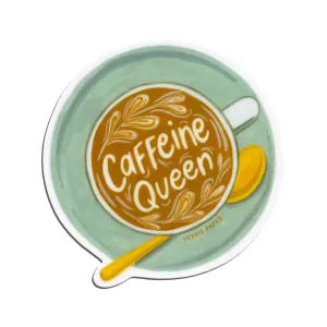 Caffeine Queen Coffee Lover Sticker