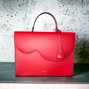 Camila Red Velvet laptop táska, piros