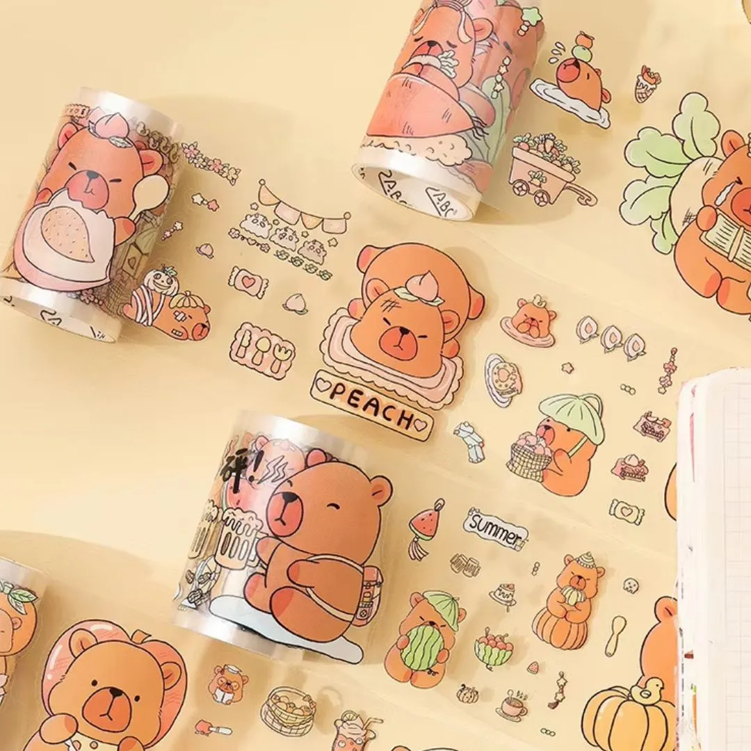 Capybara Waterproof Sticker Rolls