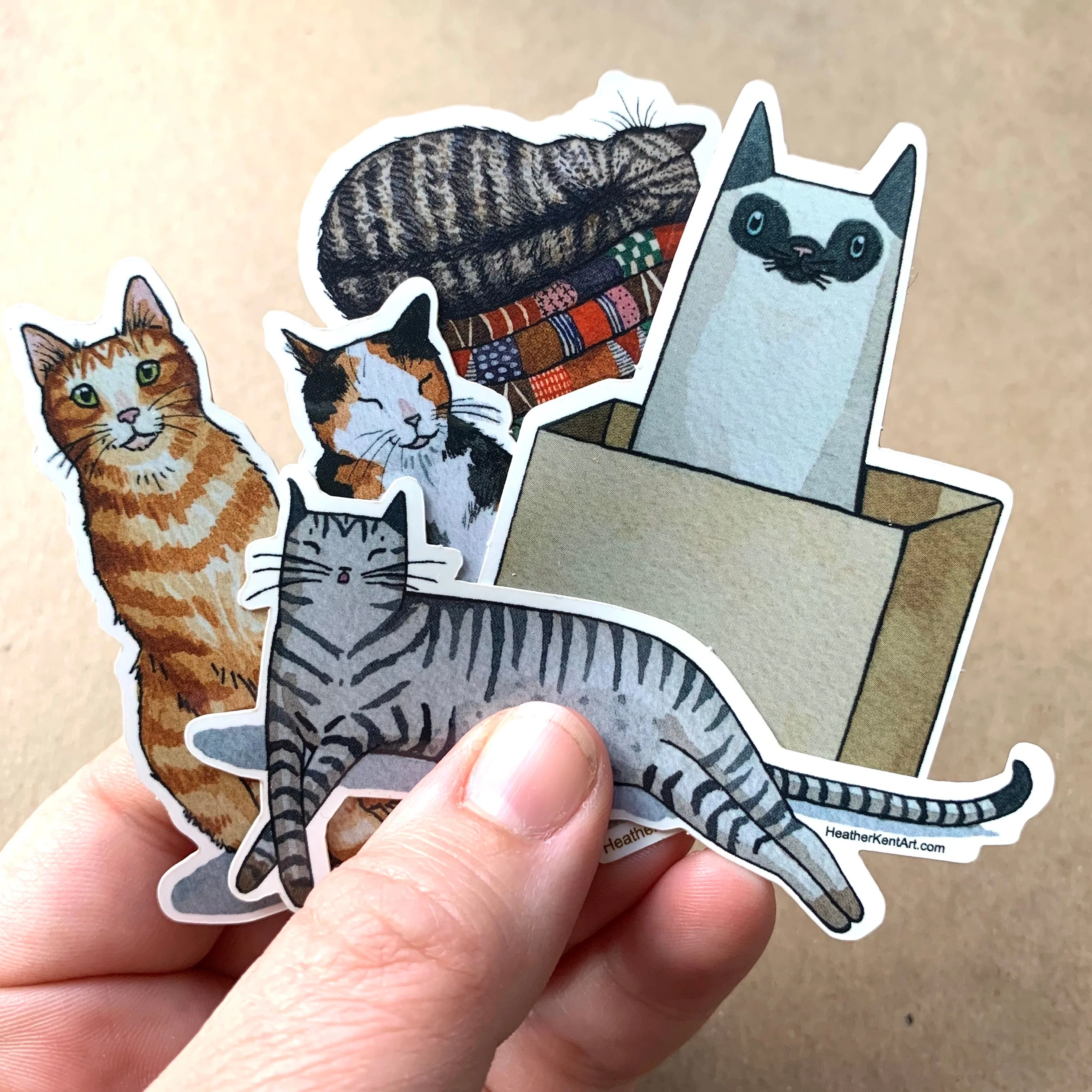 Cat Couple Vinyl Decal Sticker, 3 inch, FREE SHIPPING