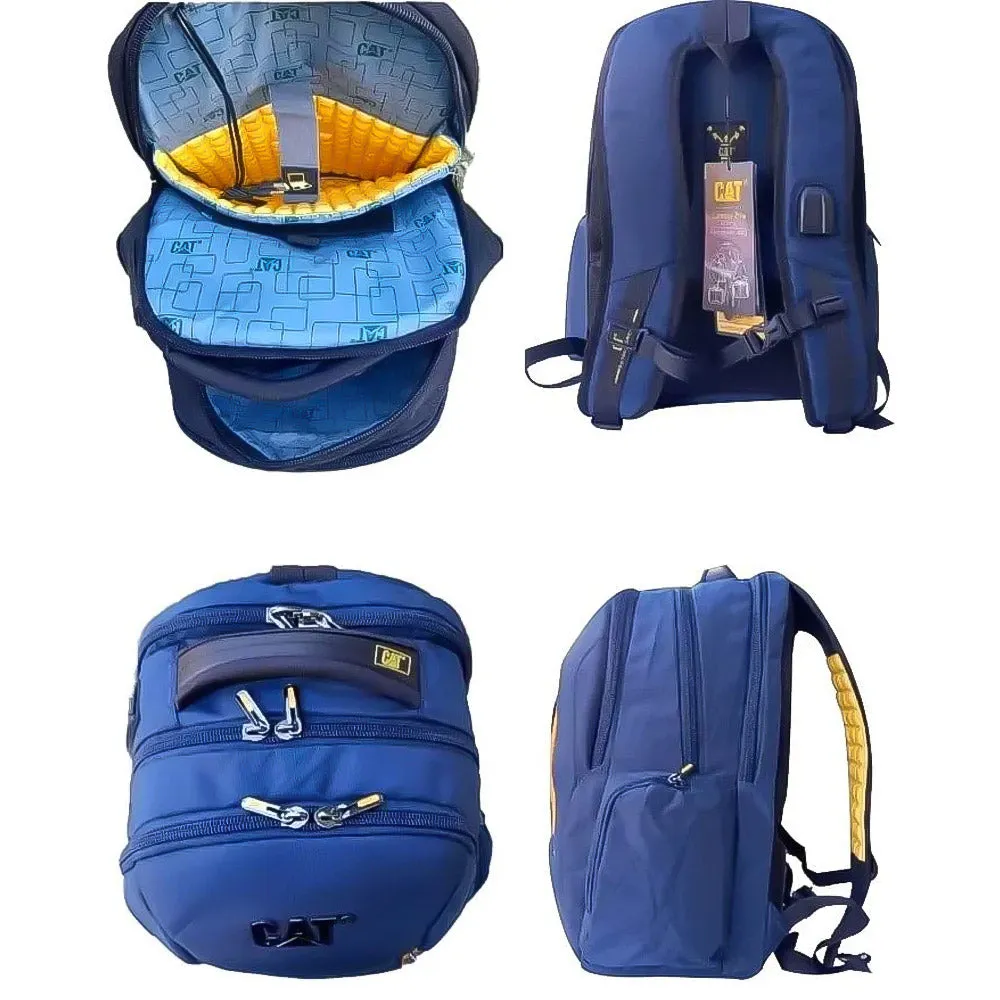 CAT KH303 Laptop Backpack With Waterproof Cover - Blue