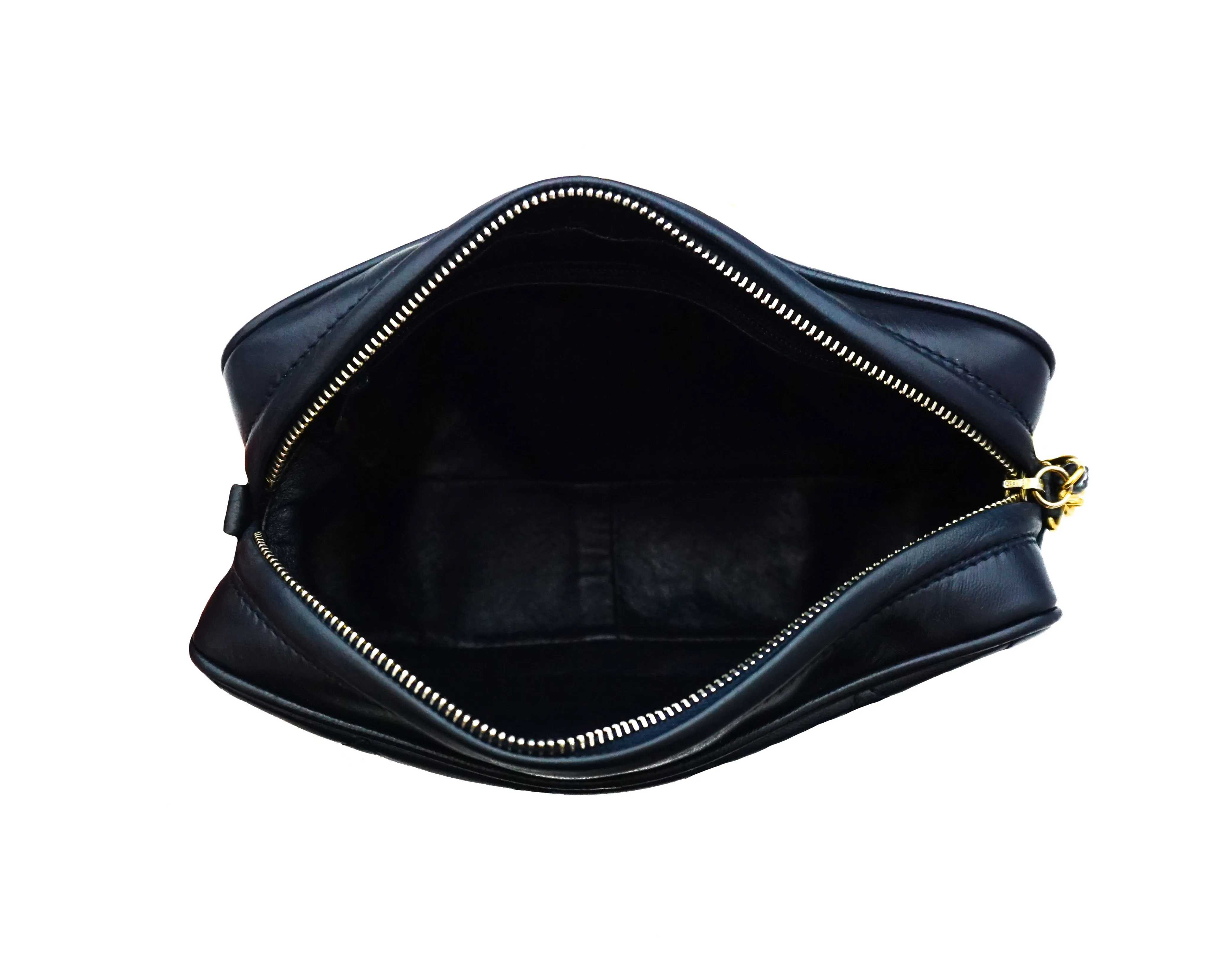 Chanel Vintage Rare Navy Lambskin Mini Camera Bag