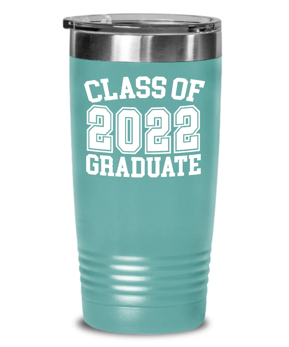 Class Of 2022 Graduate Insulated Drink Tumbler Travel Cup Graduation Gifts