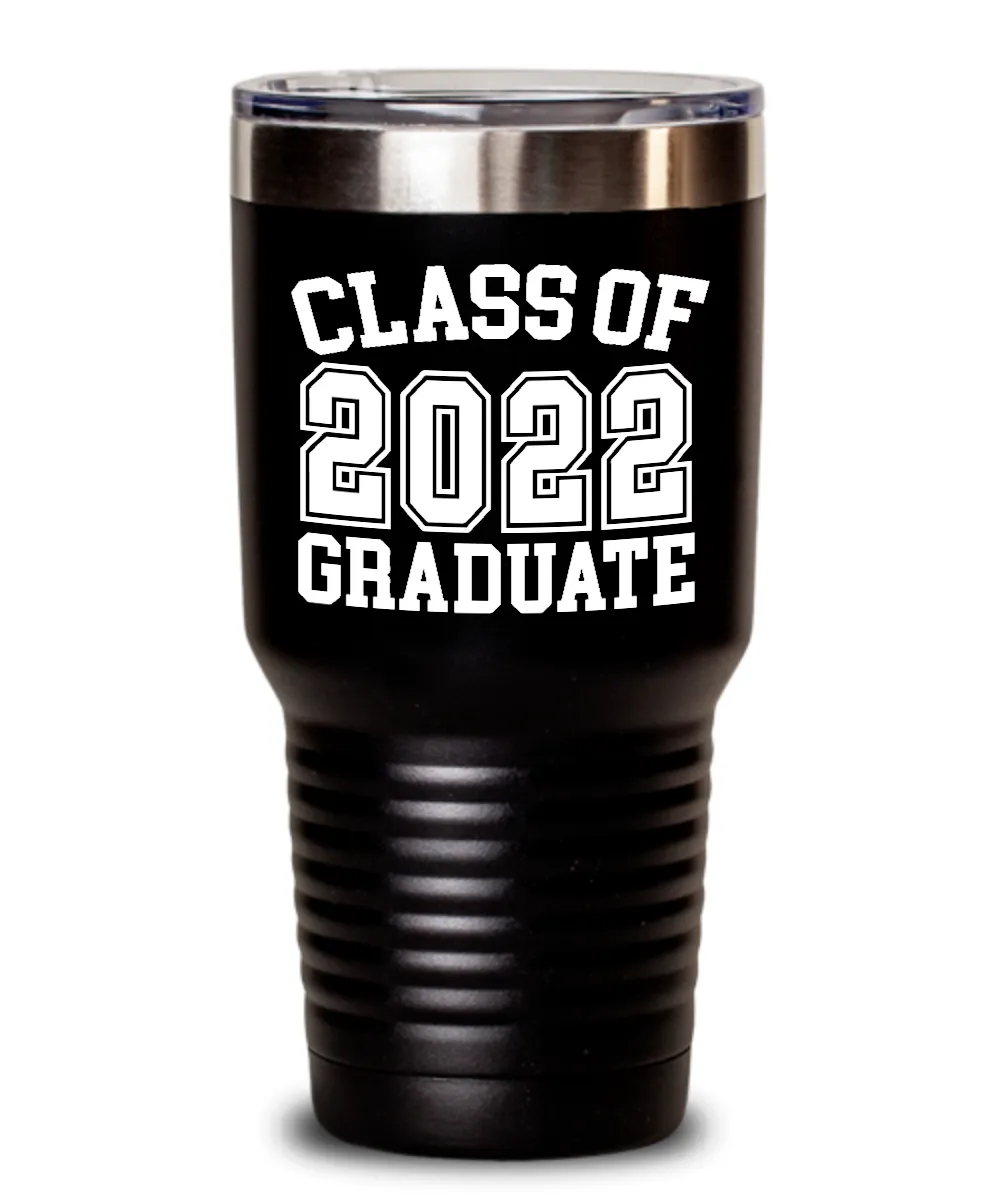 Class Of 2022 Graduate Insulated Drink Tumbler Travel Cup Graduation Gifts