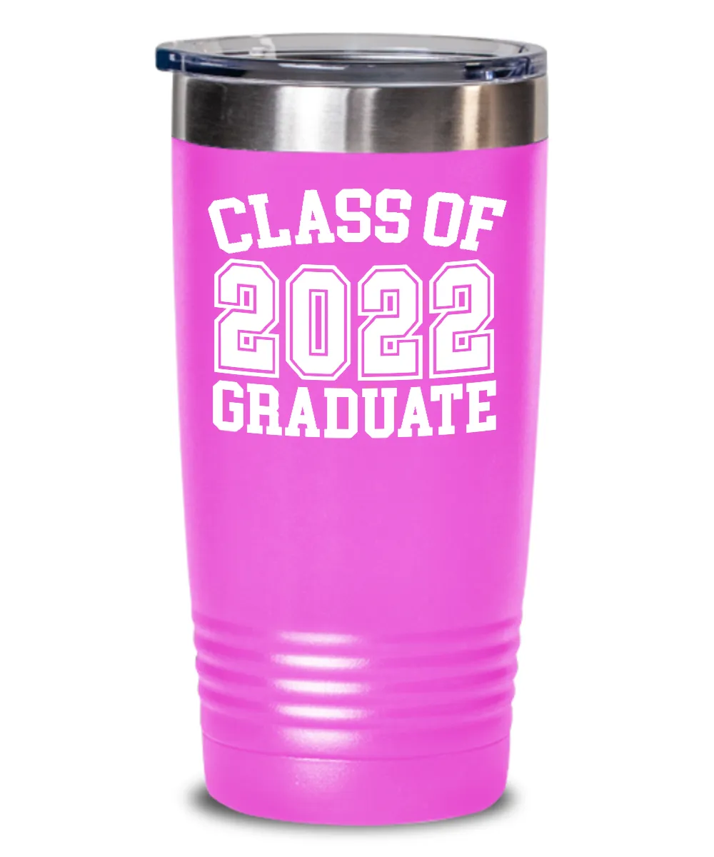 Class Of 2022 Graduate Insulated Drink Tumbler Travel Cup Graduation Gifts