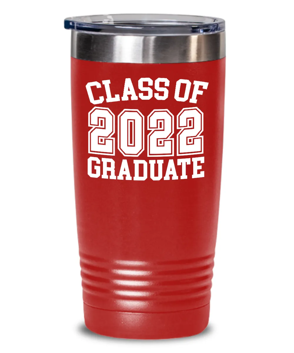 Class Of 2022 Graduate Insulated Drink Tumbler Travel Cup Graduation Gifts