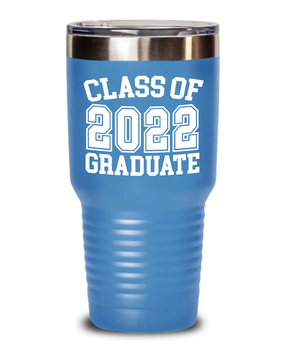 Class Of 2022 Graduate Insulated Drink Tumbler Travel Cup Graduation Gifts