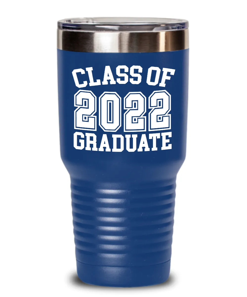Class Of 2022 Graduate Insulated Drink Tumbler Travel Cup Graduation Gifts