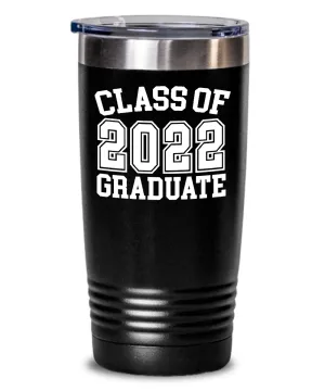 Class Of 2022 Graduate Insulated Drink Tumbler Travel Cup Graduation Gifts
