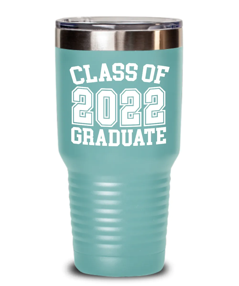 Class Of 2022 Graduate Insulated Drink Tumbler Travel Cup Graduation Gifts